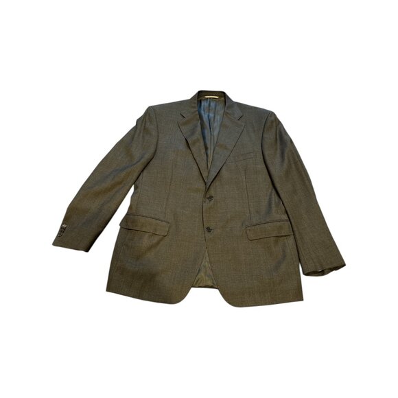 Canali Mens Gray Wool Two-Button Blazer Jacket Size 40R Made In Italy - Picture 3 of 14